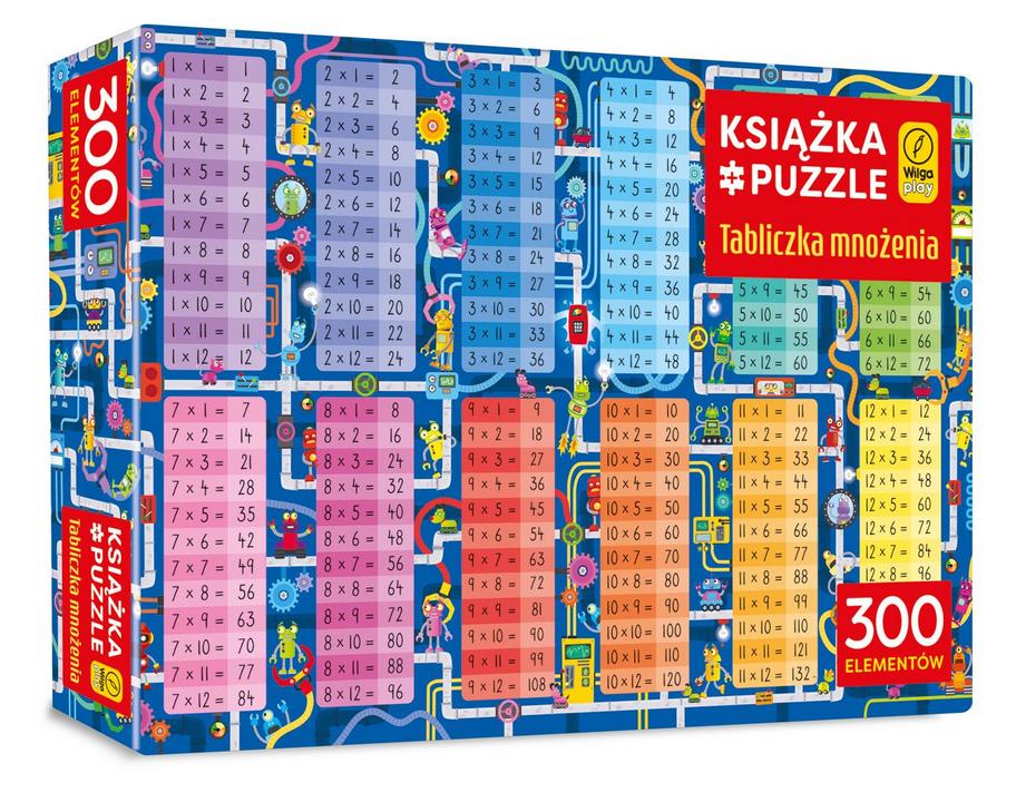 Książka i puzzle Tabliczka mnożenia 300 element&oacute;w