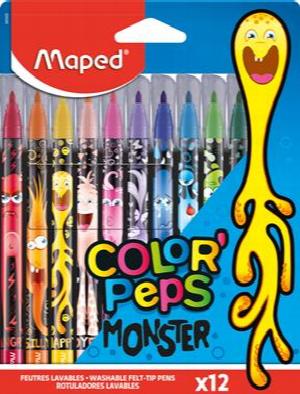 Flamastry Colorpeps Monster 12 kolorów